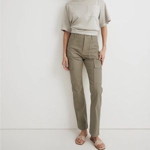 Madewell The Garment-Dyed '90s Straight Cargo Pant ash green